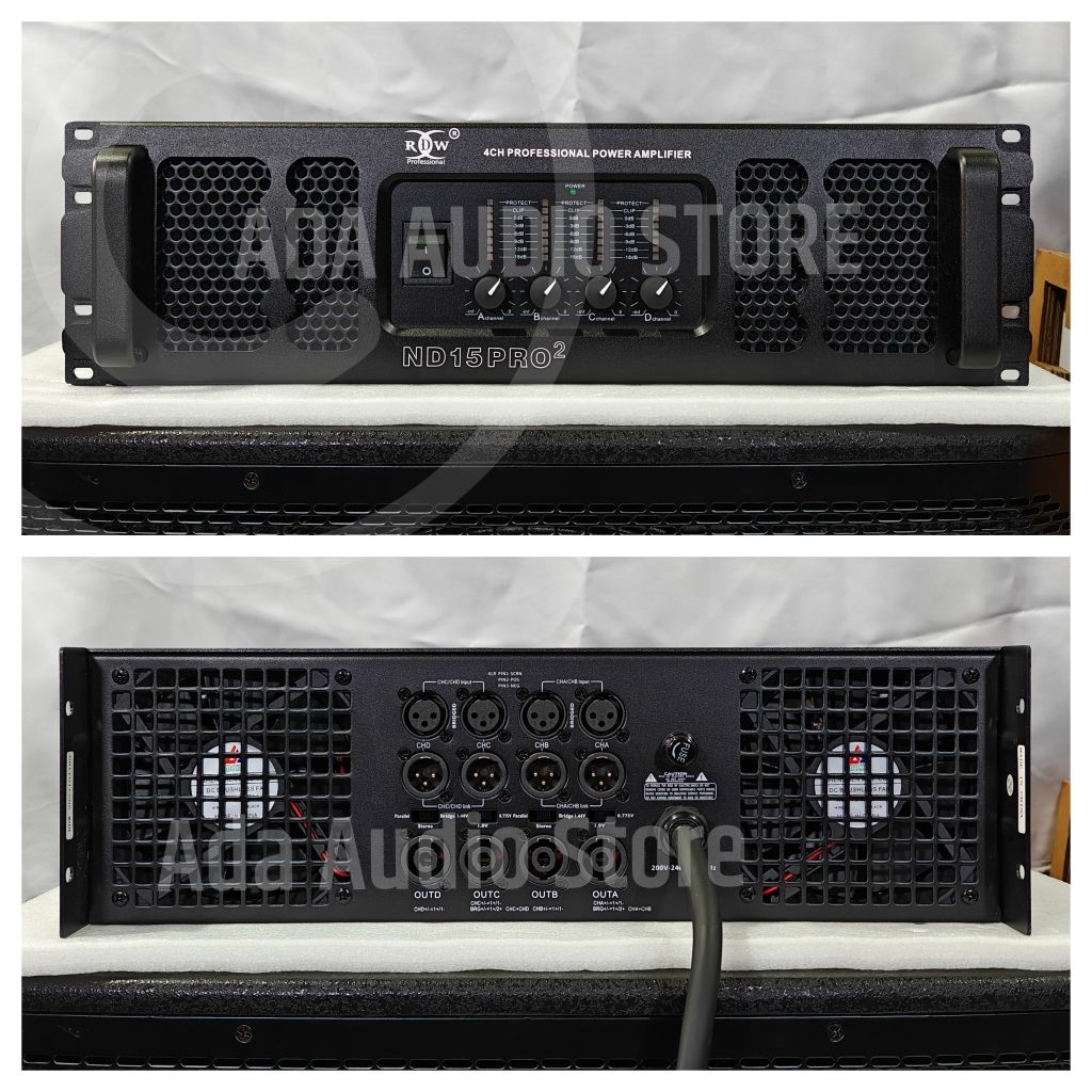 Power Amplifier / RDW ND15PRO2 / Kelas H / 4 Channel / ND 15 PRO 2 ND15 PRO 2 ND15PRO 2 4CH 4 Chanel