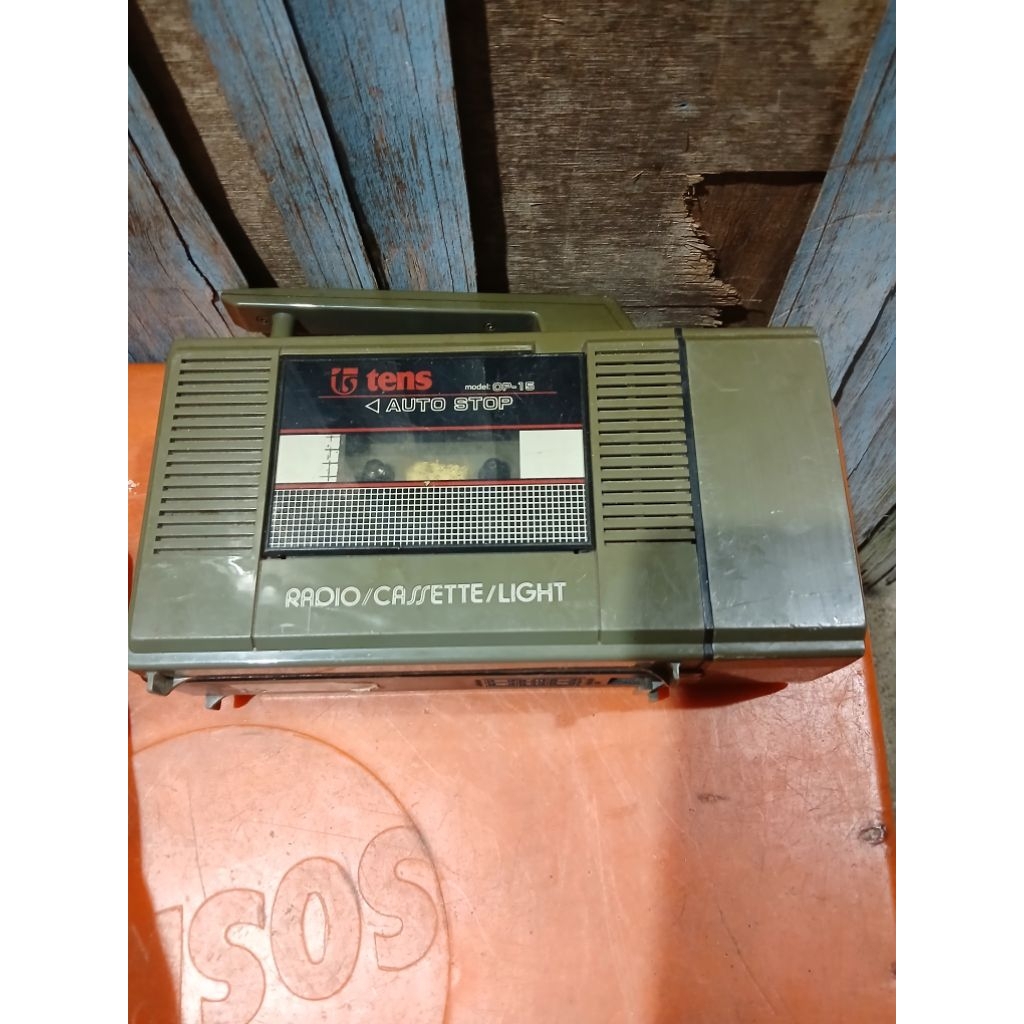 Radio casette tens warna olive 165rb jadul antik vintage lawas display dianggap mati