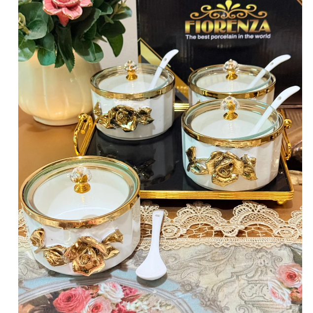 Tempat Bumbu Keramik Mewah Fiorenza AN-824