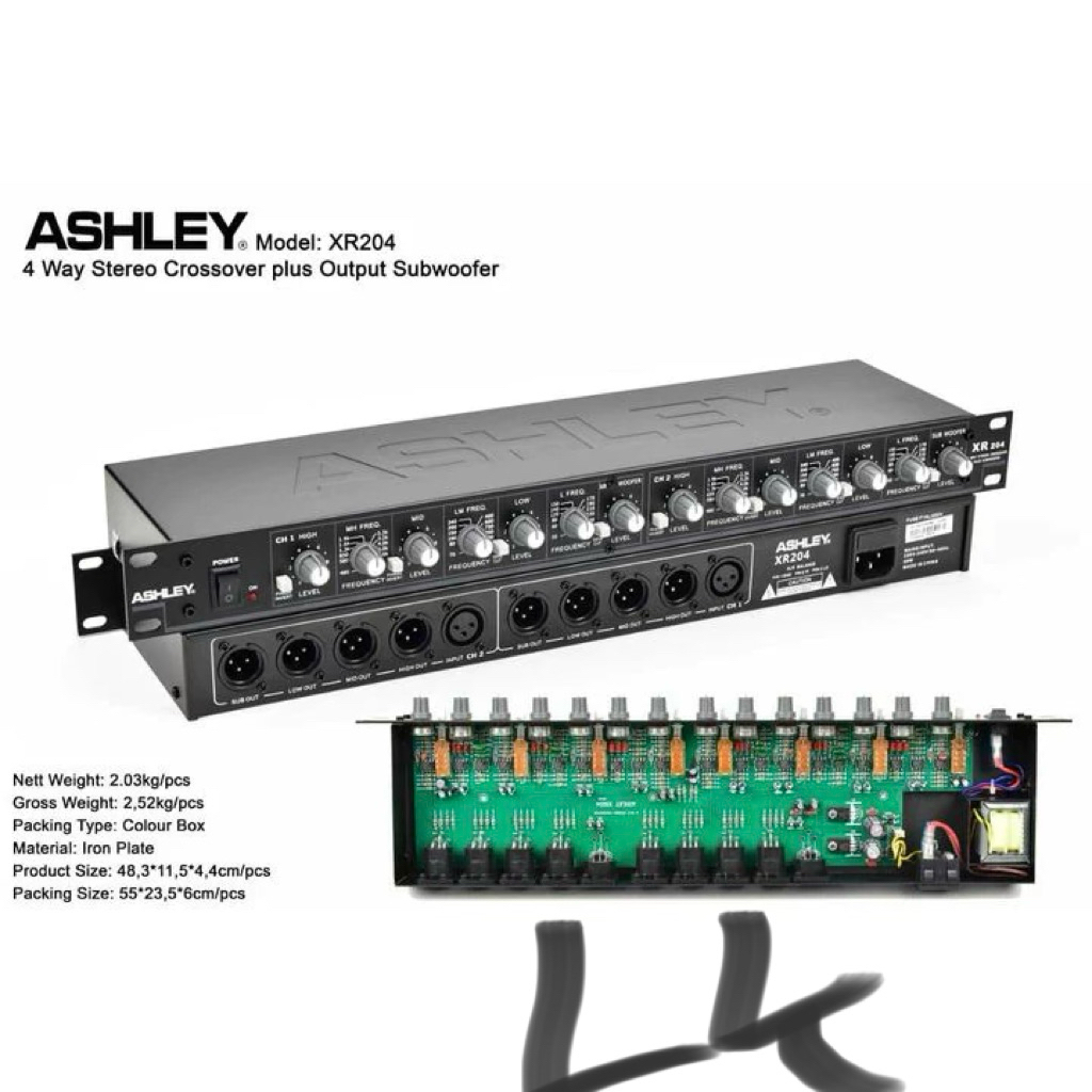Crossover ashley 4Way XR204 Crossover Aktif