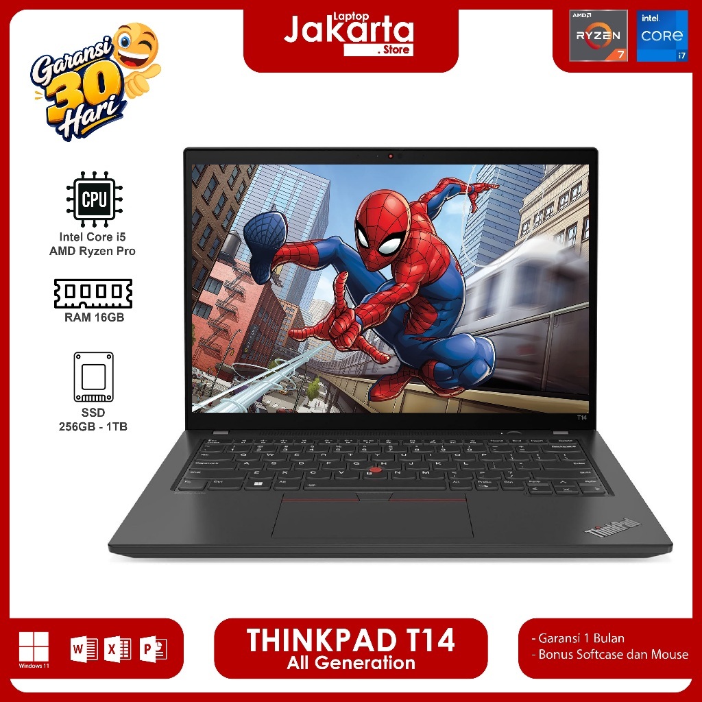LAPTOP LENOVO THINKPAD T14 T14S ALL GEN INTEL IRIS i7 | RYZEN 7 SSD BERGARANSI MURAH
