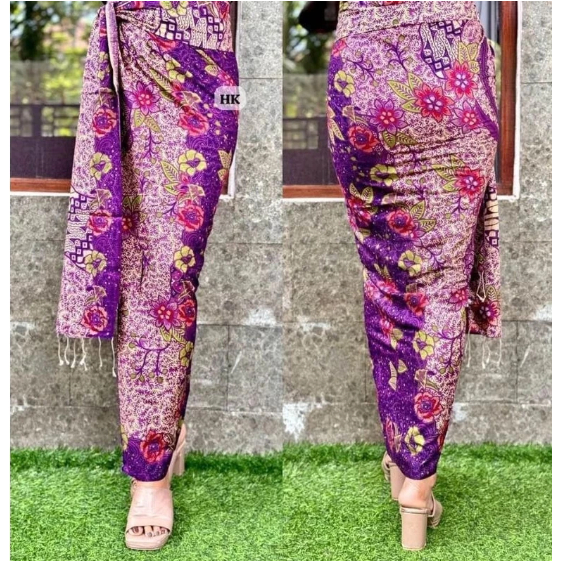 KAIN JARIK LEMBARAN BATIK KAMEN SET SELENDANG BALI WANITA MOTIF BUNGA MAWAR TERLARIS 2025