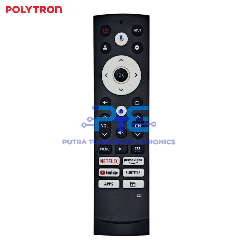 Remot Remote TV POLYTRON LED Smart Tv PLD 43TG5055