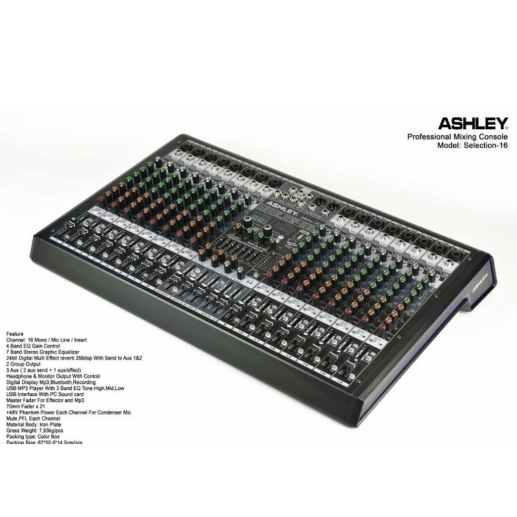 MIXER AUDIO ASHLEY SELECTION 16 ORIGINAL 16 CHANNEL