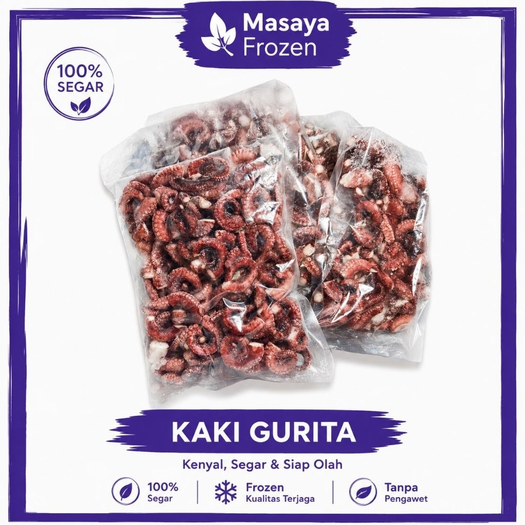 Kaki Gurita Beku Kemasan 500g - Frozen Segar Halal