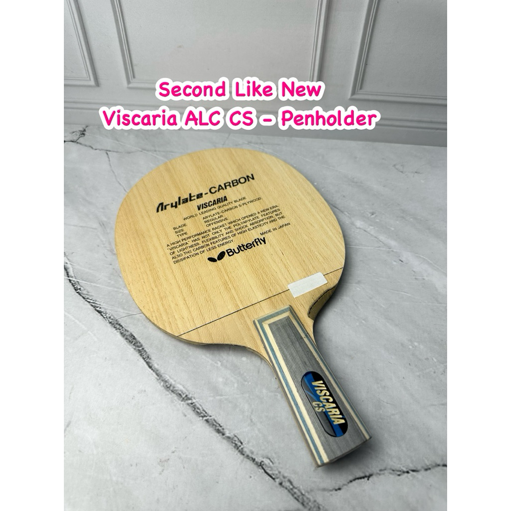 SECOND LIKE NEW KAYU BAD BLADE PINGPONG TENIS MEJA BUTTERFLY VISCARIA ALC CS PENHOLDER ORIGINAL MARK