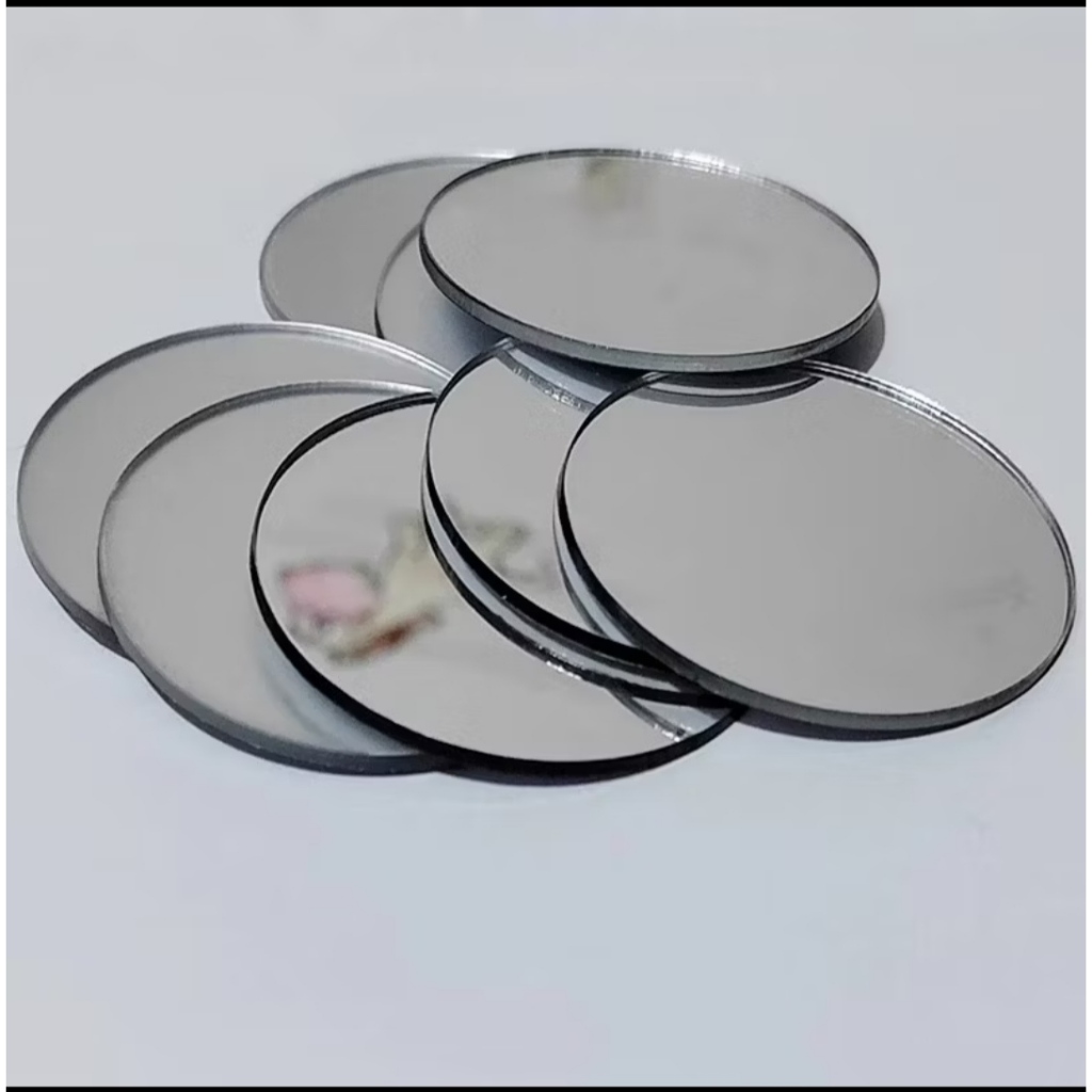 Cermin Mini Bulat Kecil Bahan Akrilik 5cm