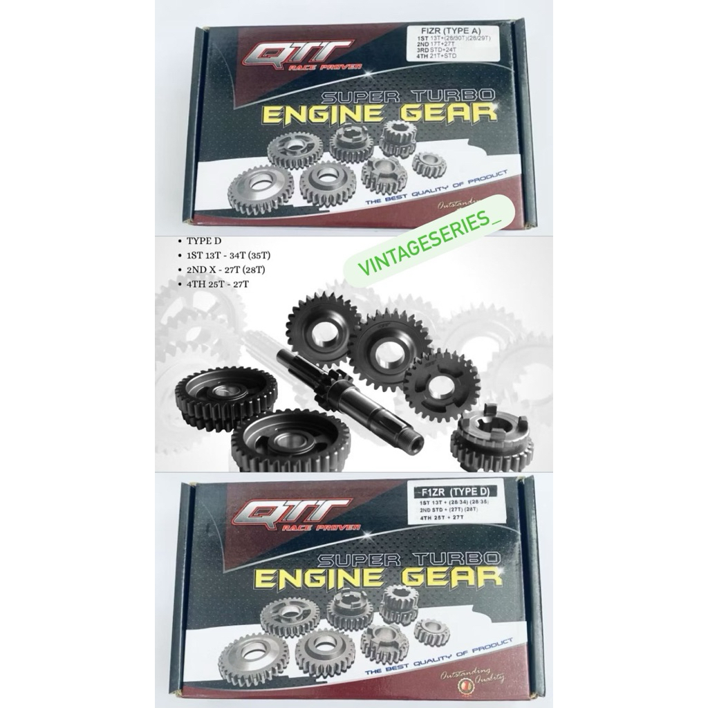 RASIO GEAR BOX FIZ R F1Z R RASIO ENGINE RASIO GIR RASIO QTT F1ZR TYPE C QTT 1st  14-28/35 2nd   17- 