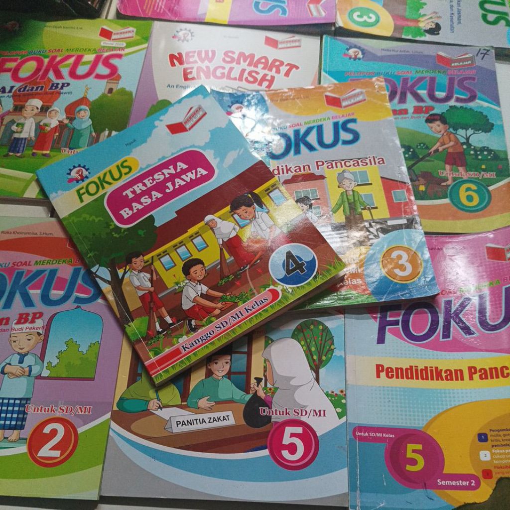 buku paket fokus pjok pendidikan jasmani olahraga dan kesehatan agama Islam , pendidikan pencasila ,