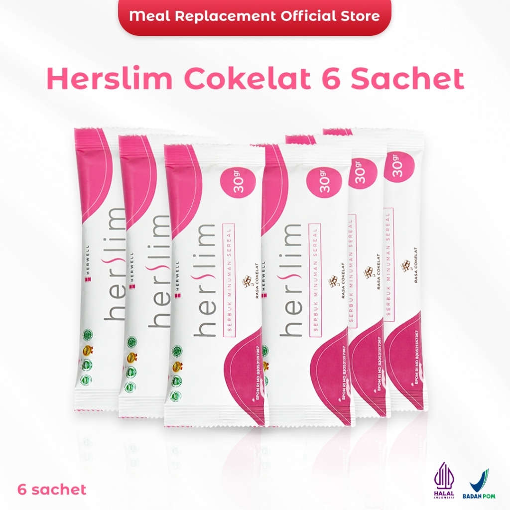 HERSLIM HERSLIM - Isi 6 Porsi Meal Replacement Minuman Diet Penurun Berat Badan & Detox