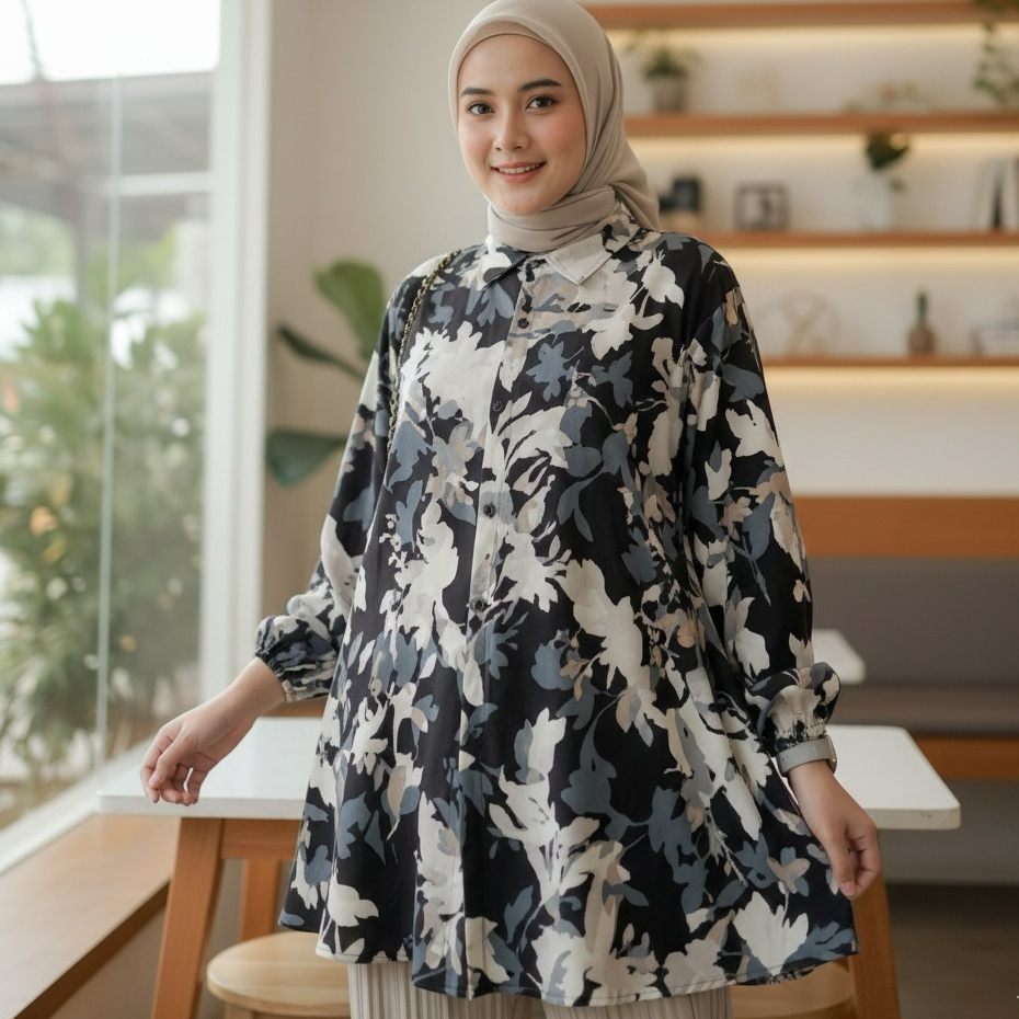 ATASAN  WANITA BUSUI/ BLOUSE JUMBO LD120/ ATASAN TUNIK WANITA/ ATASAN WANITA JUMBO / BLOUSE RAYON
