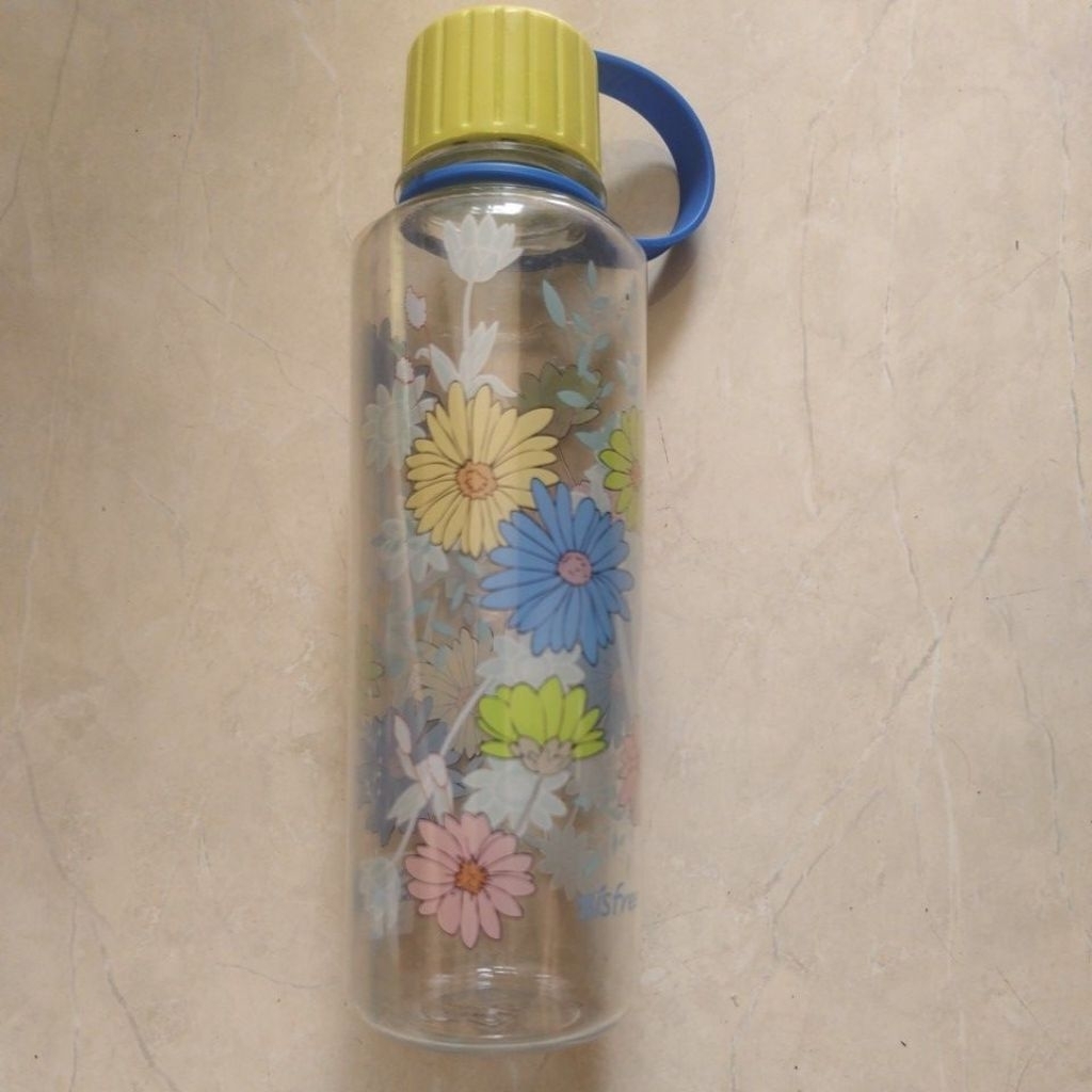 lock & lock bisfree drink wild flowers pattern bottle love train