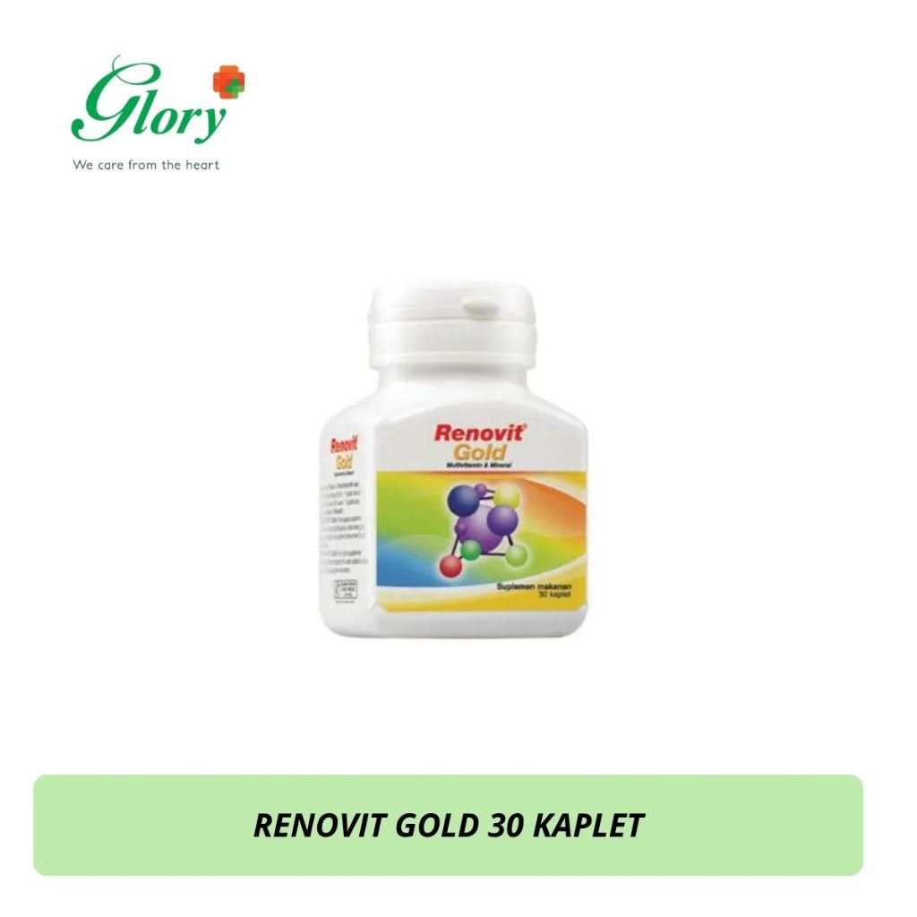 30 Kaplet Multivitamin Renovit Gold untuk Lansia