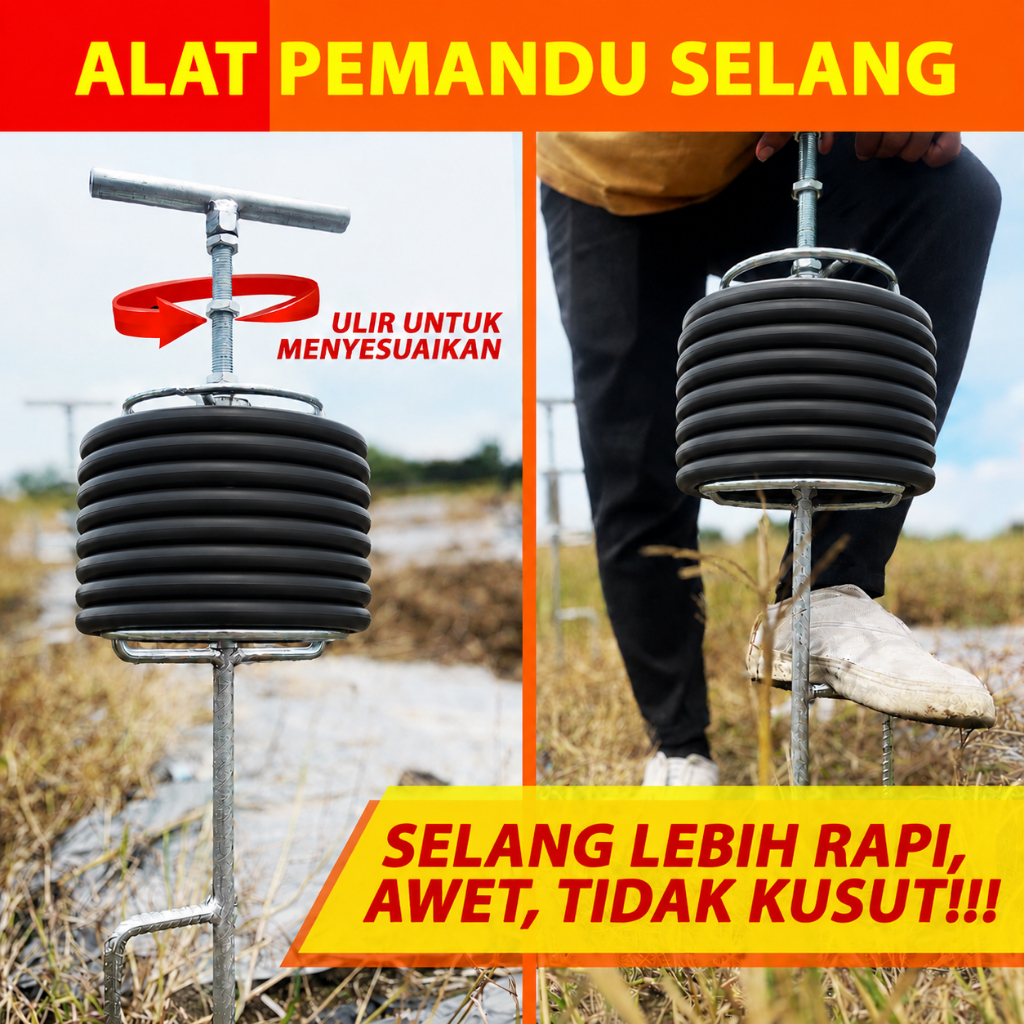 Alat Pemandu Selang Air Untuk  Kebun/Pertanian Anti Karat -  Penarik & Pengarah Selang Pertanian