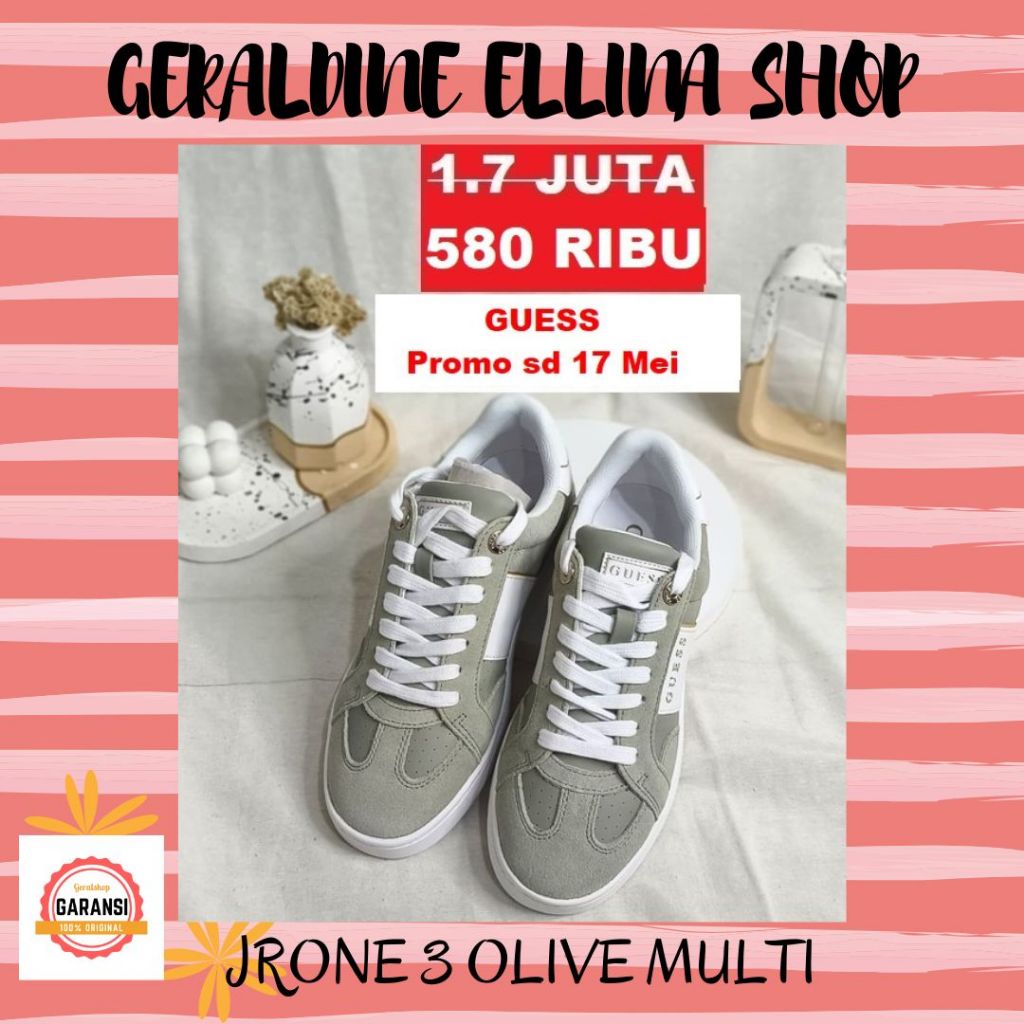 Sepatu sneakers Guess wanita 100% original SALE JRONE