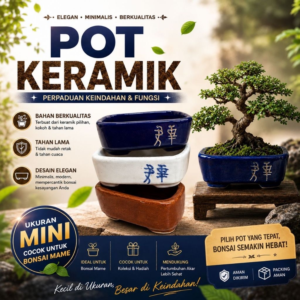 POT KERAMIK MINI - Pot Bonsai Pot Keramik Bonsai Succulent Mini Pot Tanaman Indoor Dekorasi Meja Kan