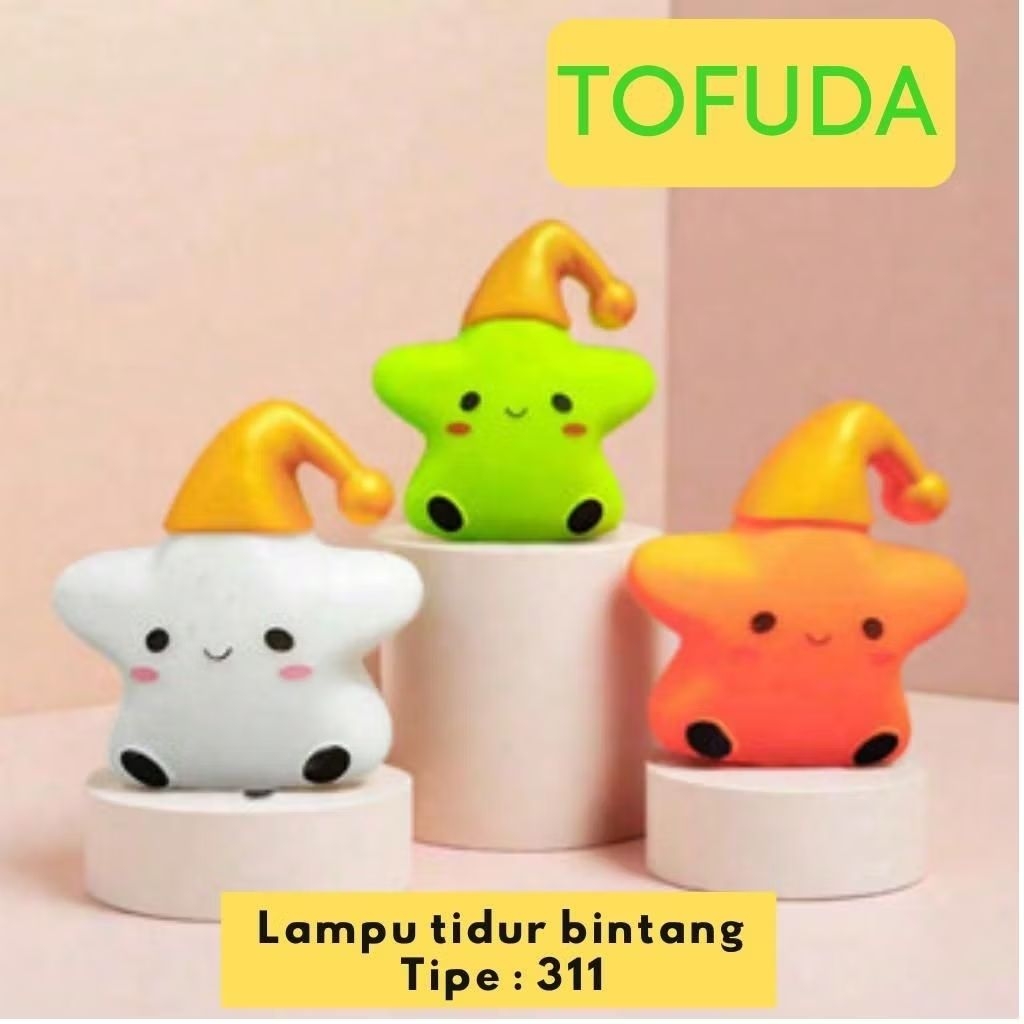 LAMPU TIDUR ANAK BENTUK BINTANG/LAMPU LED TIDUR BINTANG TOFUDA