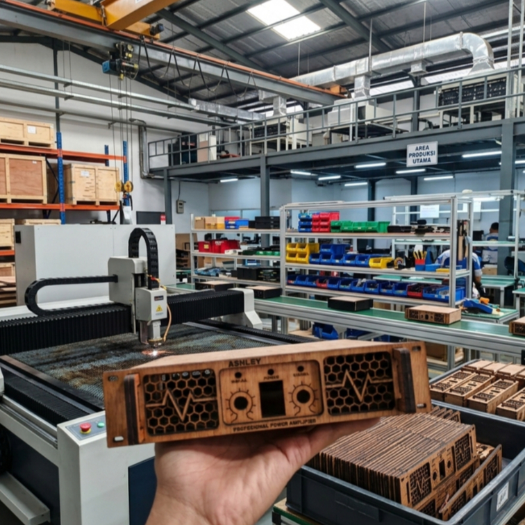 FULL CNC Box Power Mini Built Up Full CNC Model Ashley Miniatur Amplifier Power Bahan Super Premium