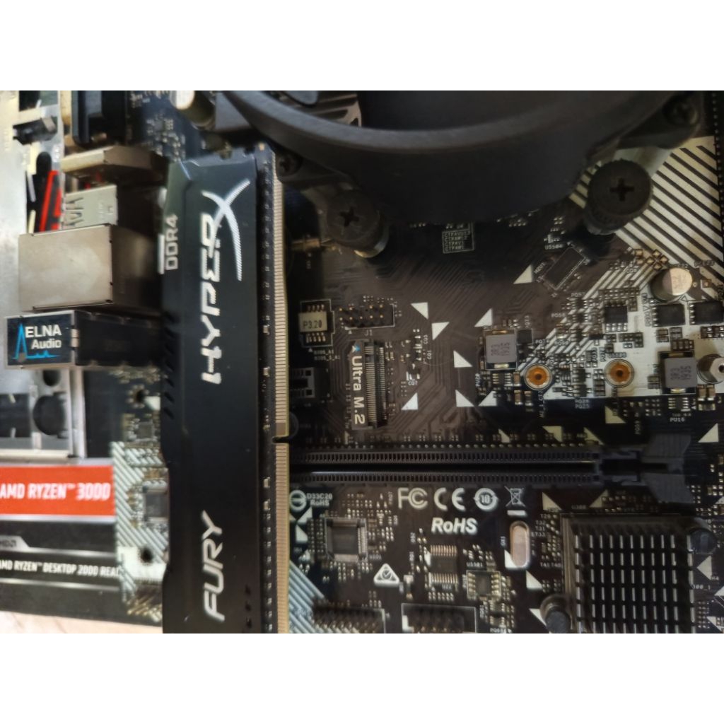 mobo b450m ASRock + R5 2600 + Ram 16 rusak bonus