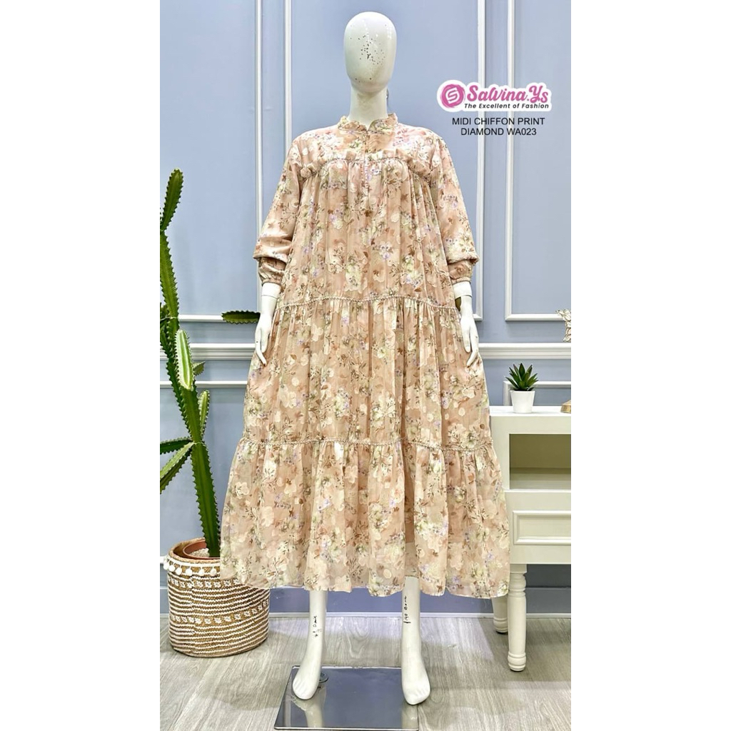 Salvina gamis sifon chery tille (FURING RAYON)