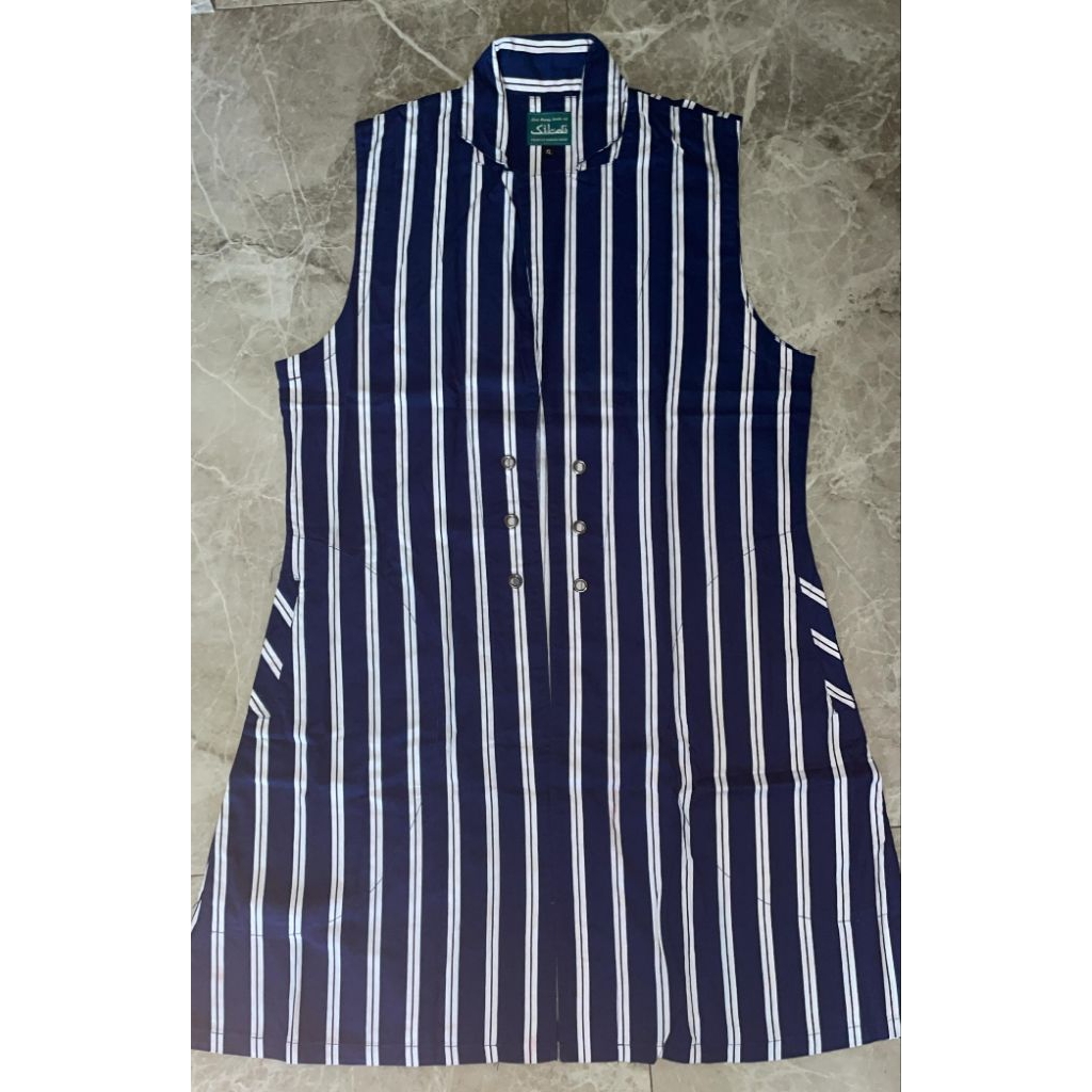 Outer biru dongker garis putih 15k