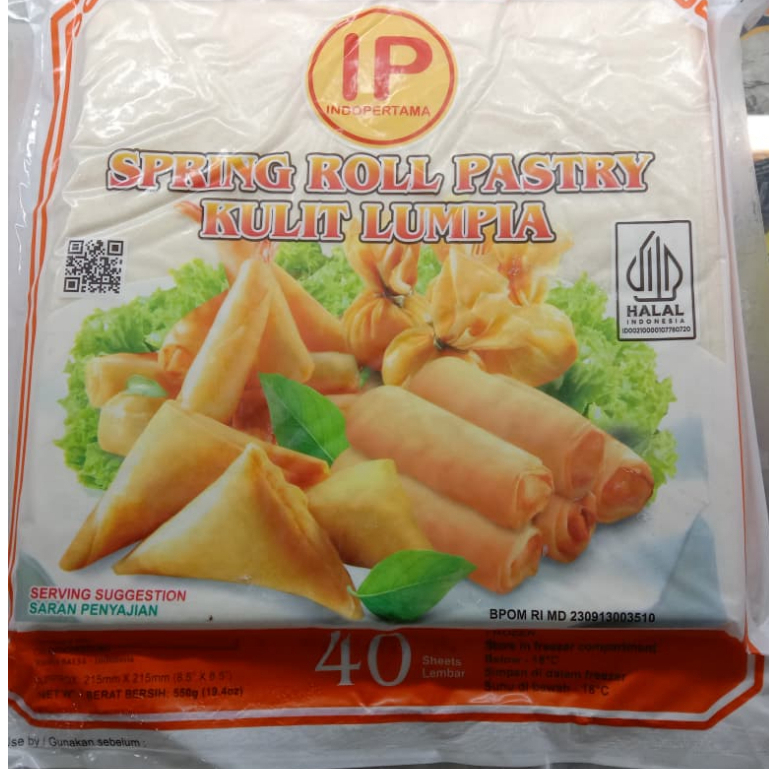 IP SPRING ROLL KULIT LUMPIA ISI 40 LEMBAR 550 g