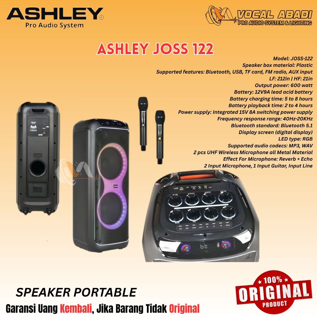 SPEAKER PORTABLE ASHLEY JOSS 122
