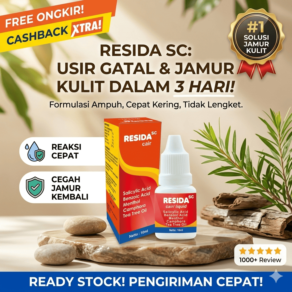 KUALITAS FARMASI Resida SC Cair 10ml - Obat Jamur Kulit Premium & Paling Ampuh. Lebih Cepat Reaksiny
