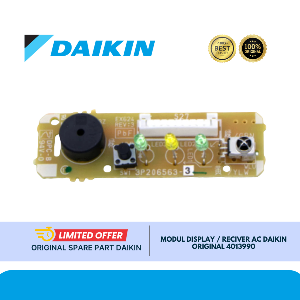 MODUL DISPLAY / RECIVER AC DAIKIN FTKC25PVM4 ORIGINAL 4013990