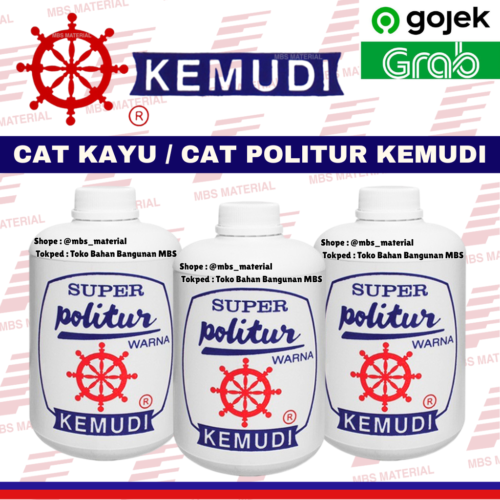 INSTANT & SAME DAY | Kemudi - Cat Plitur / Cat Politur / Cat Kayu (1 KG)