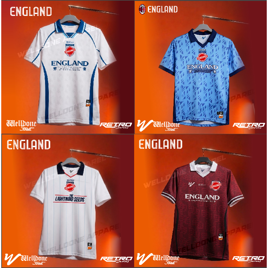 WORLDCUP SERIES  JERSEY RETRO ENGLAND / INGGRIS CLUB  / JERSEY BOLA / JERSEY SUPPORTER /JERSEY VINTA