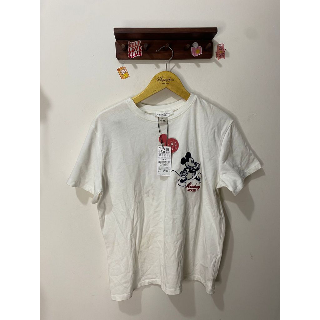 Stradivarius Disney Mickey Mouse white graphic t-shirt
