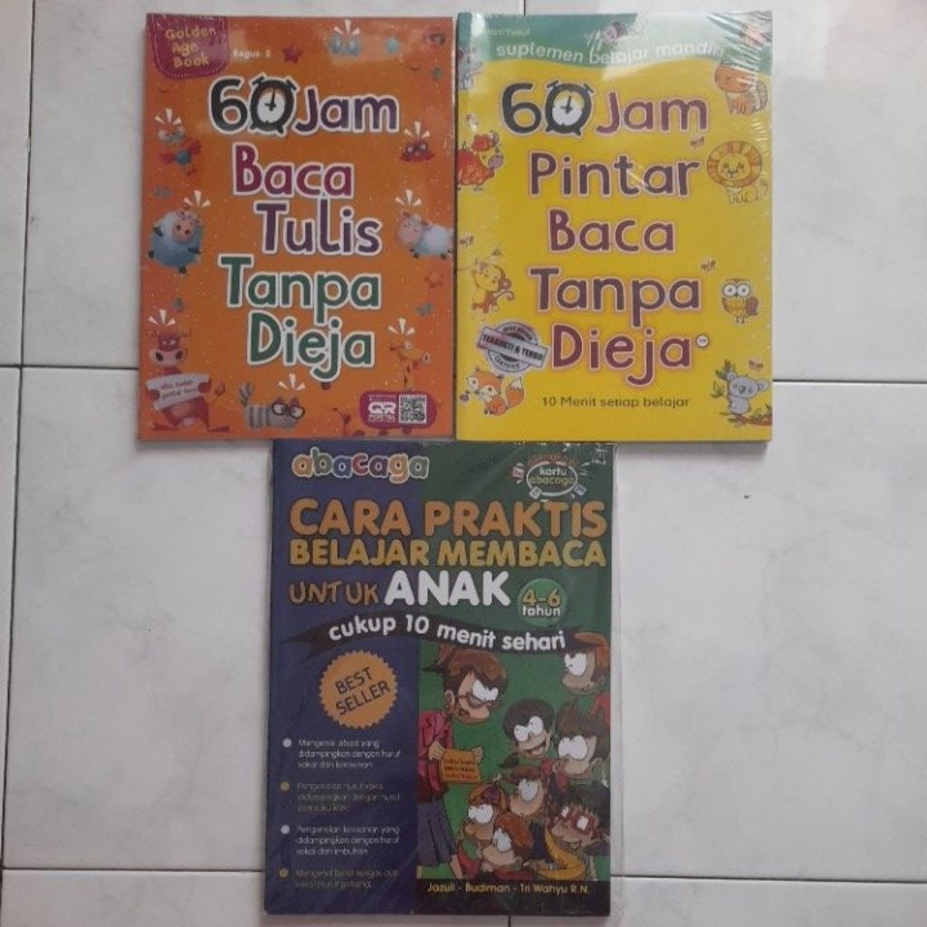 Paket 60 jam pintar baca/ 60 jam baca tulis/ cara praktis belajar membaca
