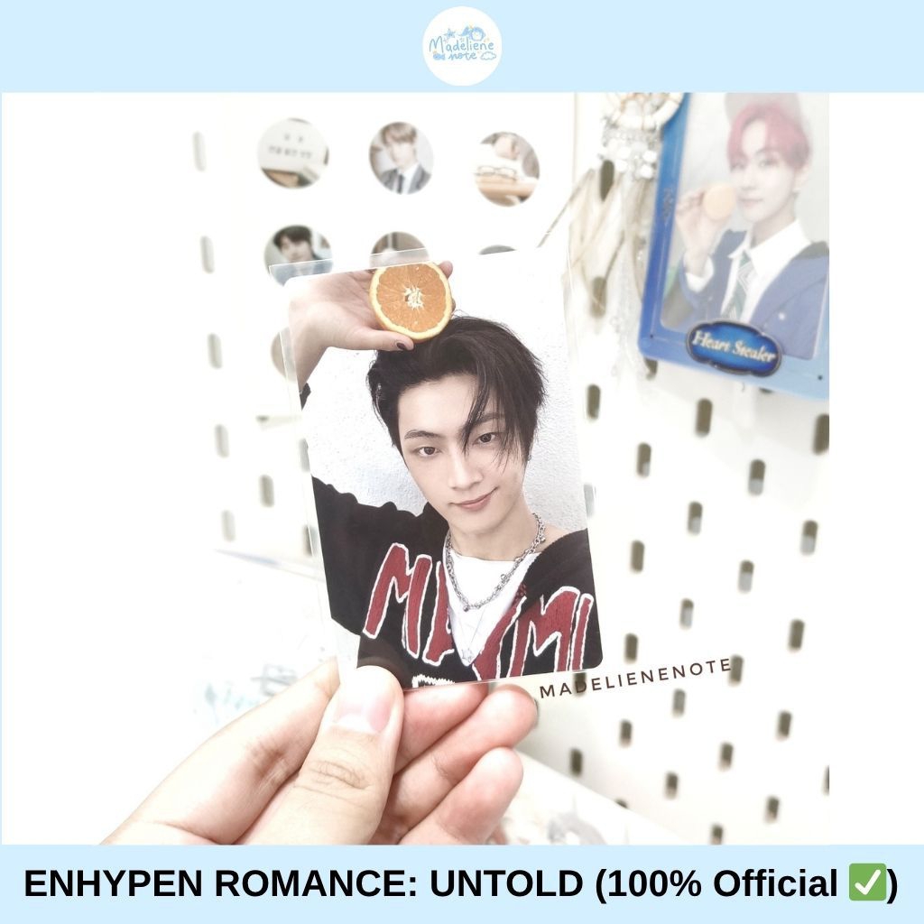 (OFFICIAL) RPC Jay Orange Enhypen Romance: Untold album Inceptio version Photocard PC Enhypen