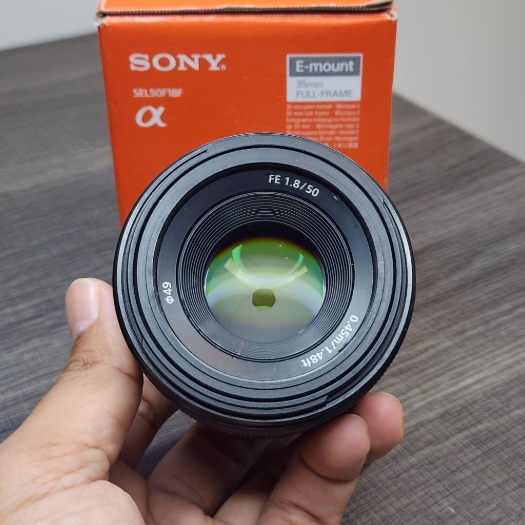 Lensa Fix Sony FE 50mm f1.8 Second Fullset