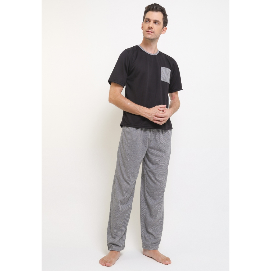 Setelan Baju Tidur Pria 326 Anne Wintours Garis Hitam (29042026)(506)(62602 32021 TP) Gift Kado Pyja