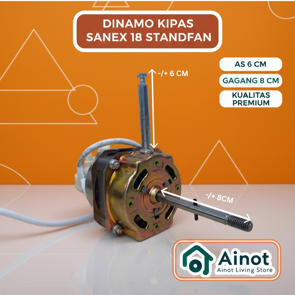 DINAMO MOTOR KIPAS ANGIN BESI TORNADO SANEX 18 INCH KAPASITOR TENAGA BESAR