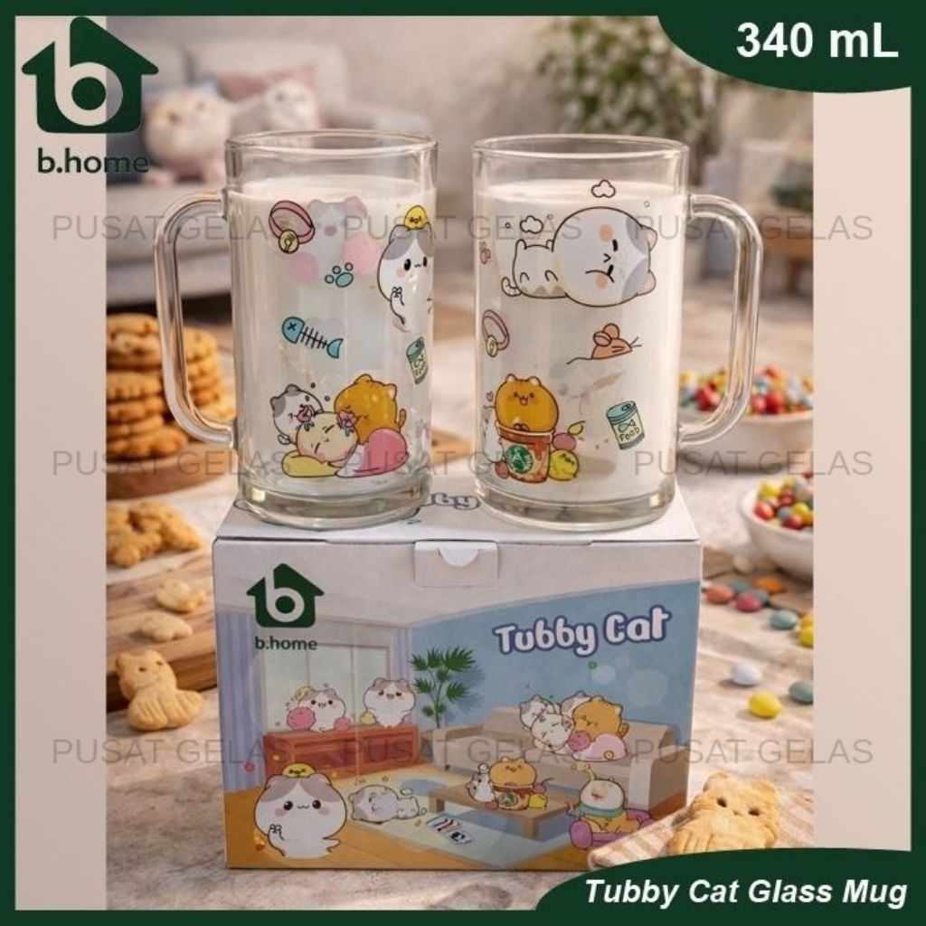 1 SET ISI 2 Cangkir Kaca - Gelas Kaca - Gelas Motif Sushi - Gelas Gift Box - Gelas Lucu - Gelas Susu