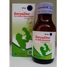 Daryazinc Syrup  60ml - Rehidrasi Anak, Zinc Sulfate, Dosis Harian