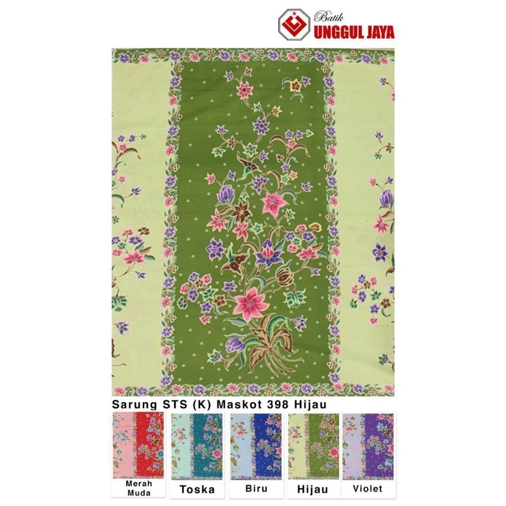 Sarung batik wanita Unggul Jaya Primisima "STS Maskot" produksi Unggul Jaya no. 398