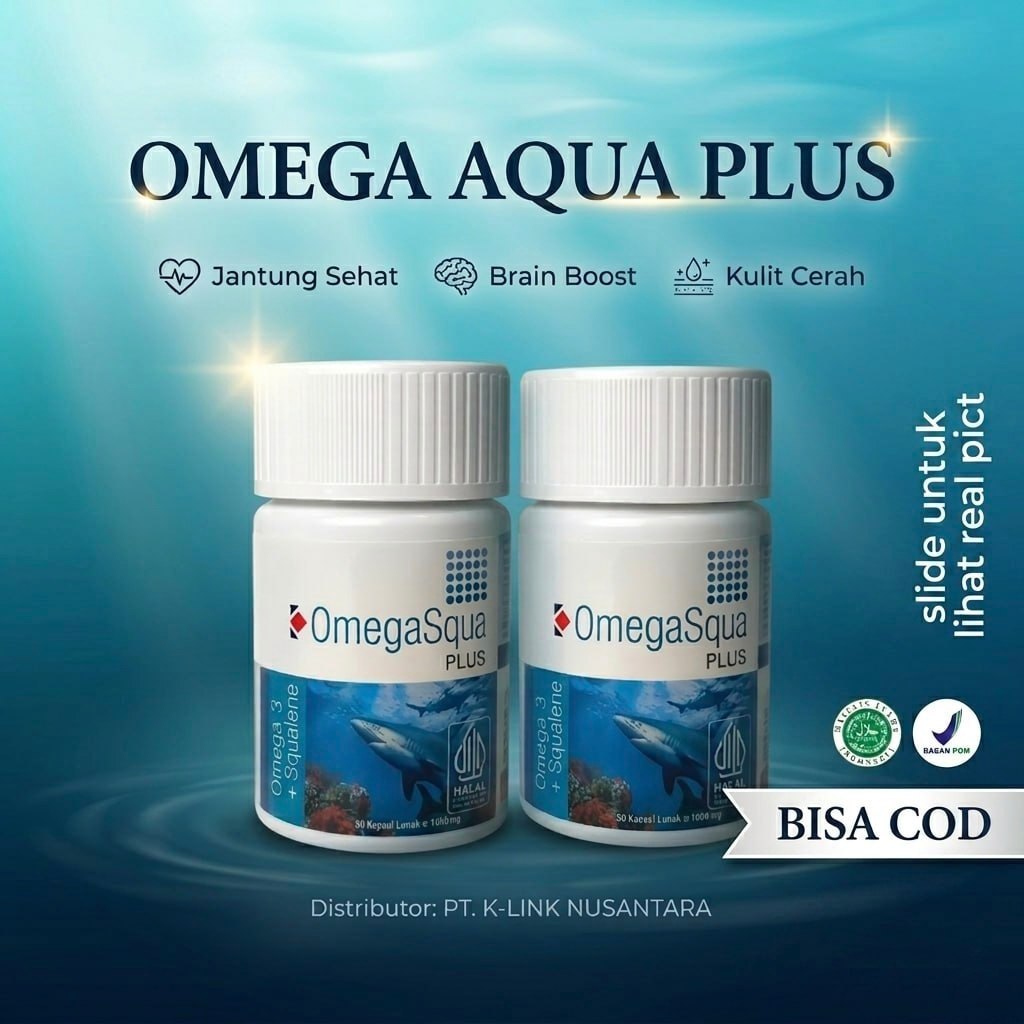 Omega Squa Plus K-LINK 30 Kapsul Soft Gel Omega 3 HPA & EPA