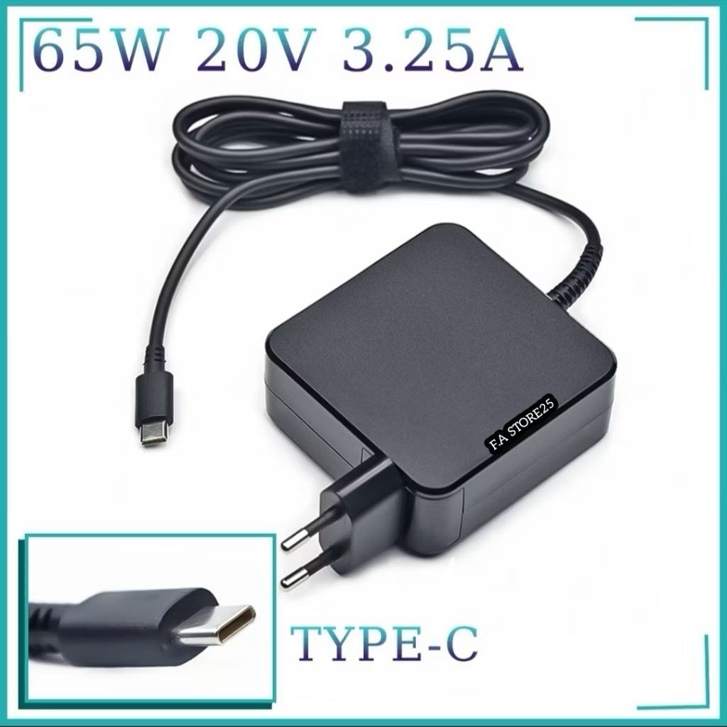 Adaptor Charger Laptop TECNO MEGABOOK T1 14, T1 R5, Megabook K15S K16S 20V 3.25A 65W Usb Type C
