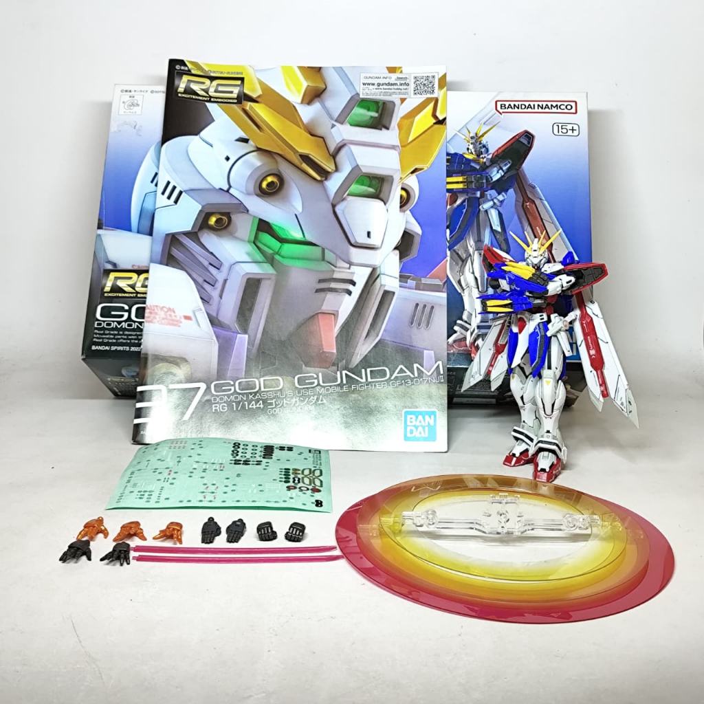 Bandai RG God / Burning / Model Kit Gundam 1/144 2nd Sudah Rakit R302