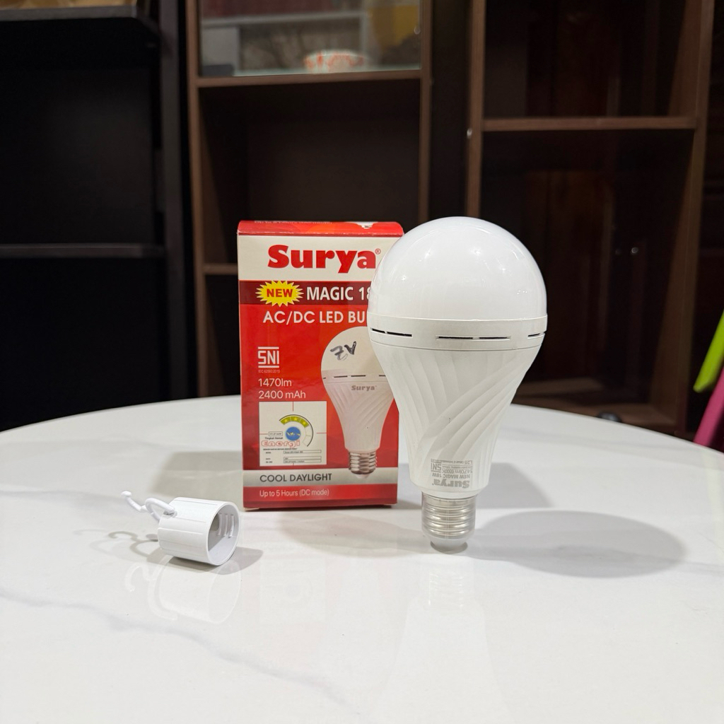 Surya Lampu Emergency Magic 18W AC/DC LED Bulb Lampu Darurat Original
