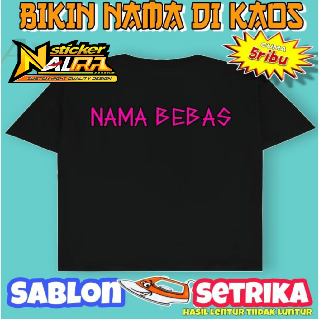 STIKER SABLON Setrika CUSTOM.