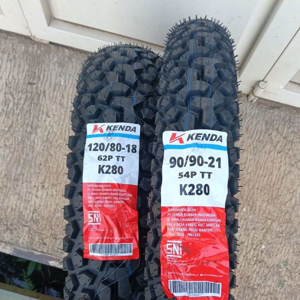 Ban Luar Depan Belakang KENDA K280 TT TR Ring 21 18 120/80 90/90 Dual Purpose TRIALS TRIL SEMI TRAIL