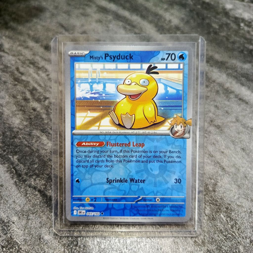 psyduck Misty holo reverse berkilau kartu pokemon English asli original | dapat toploader | sedia po