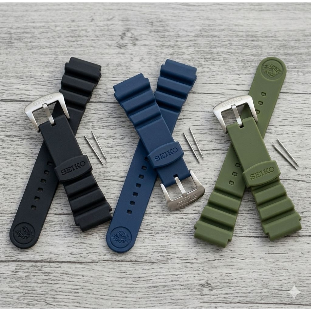Strap Tali Jam Tangan Rubber tali jam seiko diver Silicone Rubber SEIKO Diver Prospex