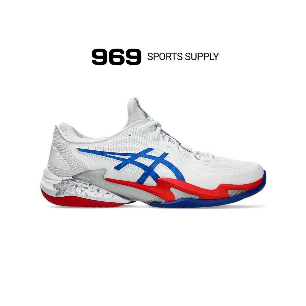 Sepatu Tennis Asics Court FF 3 Novak White Asics Blue