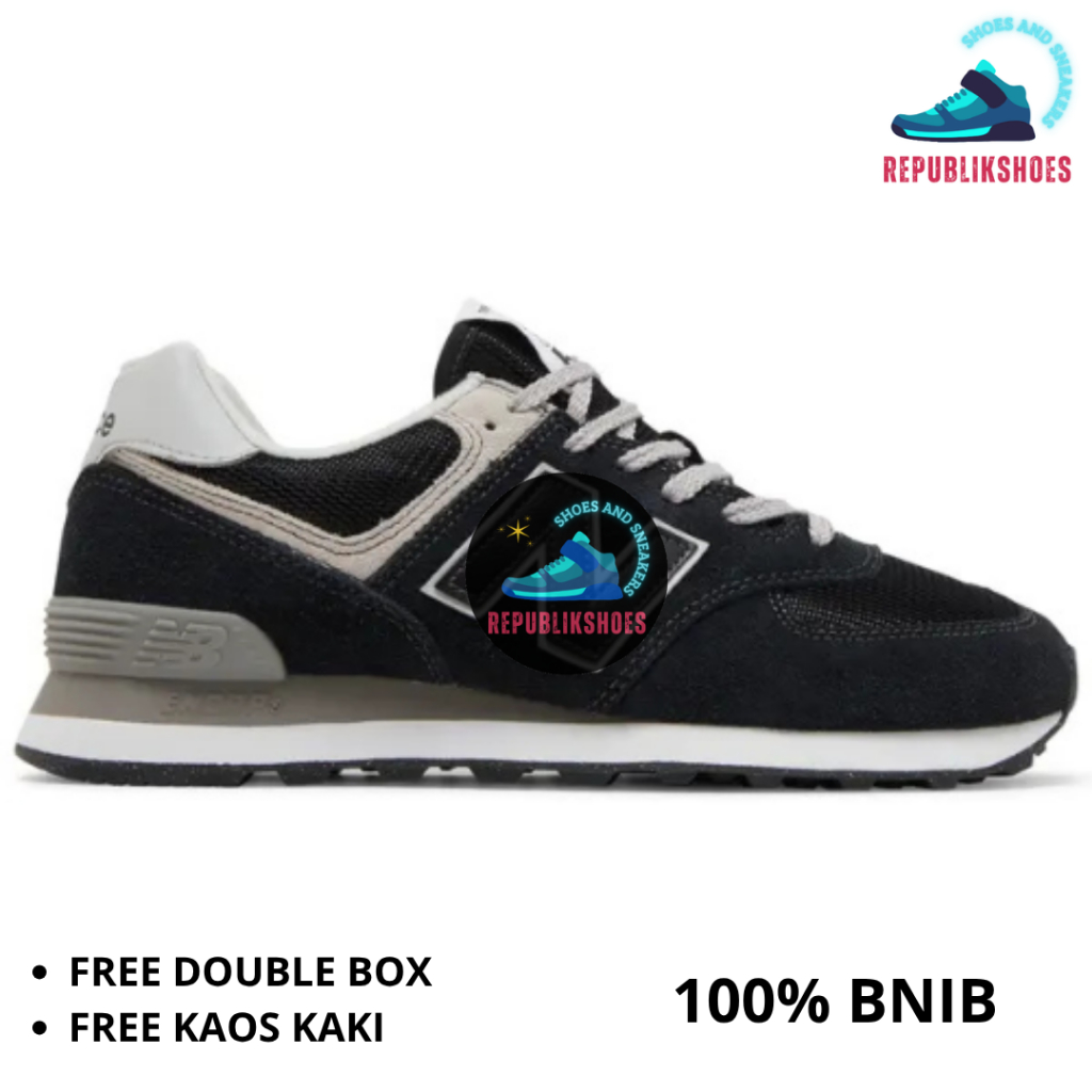 Sneakers Unisex 574 Black Grey